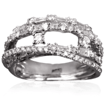 обзорное фото Кольцо с бриллиантами 024077  Золотые кольца с бриллиантами
