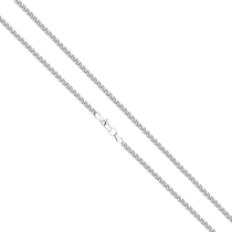 обзорное фото Цепочка в белом золоте на шею плетения Бисмарк 040894  Полновесные золотые цепочки