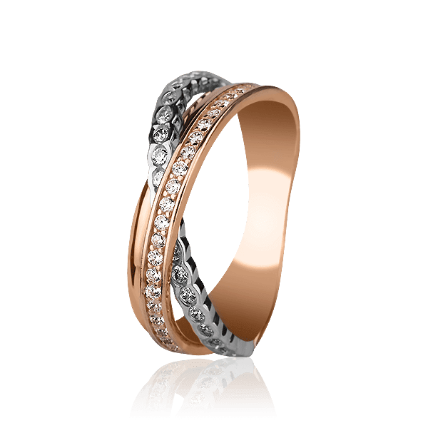 Кольцо из красного и белого золота купить Кольцо из красного и белого золота купить