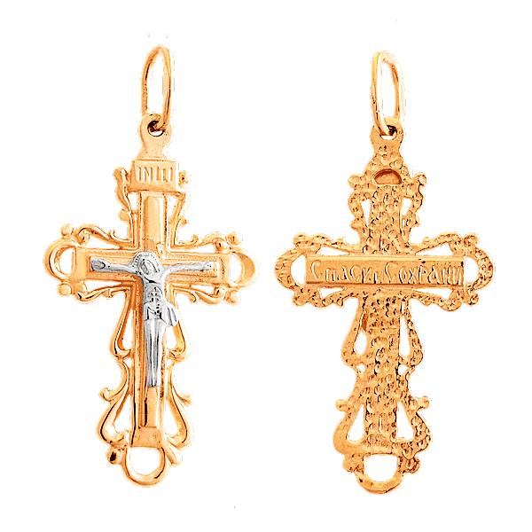 Золотой подвес крестик 1,4,0023 детальное изображение ювелирного изделия Золотые крестики Золотой подвес крестик 1,4,0023 детальное изображение ювелирного изделия Золотые крестики