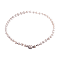 обзорное фото Бусы из жемчуга с золотом Монро 032793 Золотые колье с камнями обзорное фото Бусы из жемчуга с золотом Монро 032793  Золотые колье с камнями