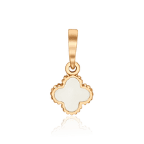 обзорное фото Золотая подвеска Клевер с эмалью 036227 Золотые подвески обзорное фото Золотая подвеска Клевер с эмалью 036227  Золотые подвески