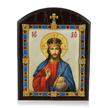 обзорное фото Серебряная икона Господь Вседержитель 2,78,0759  Иконы серебро