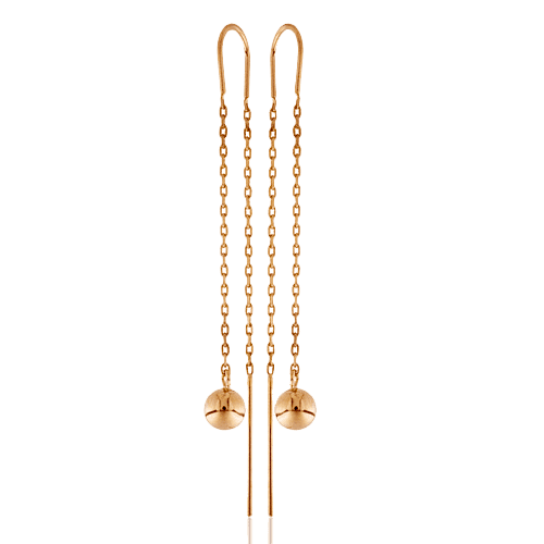 Золотые серьги протяжки 580056 детальное изображение ювелирного изделия Золотые серьги протяжки
