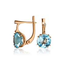 обзорное фото Золотые серьги с топазом 510630 Золотые серьги с топазом обзорное фото Золотые серьги с топазом 510630  Золотые серьги с топазом