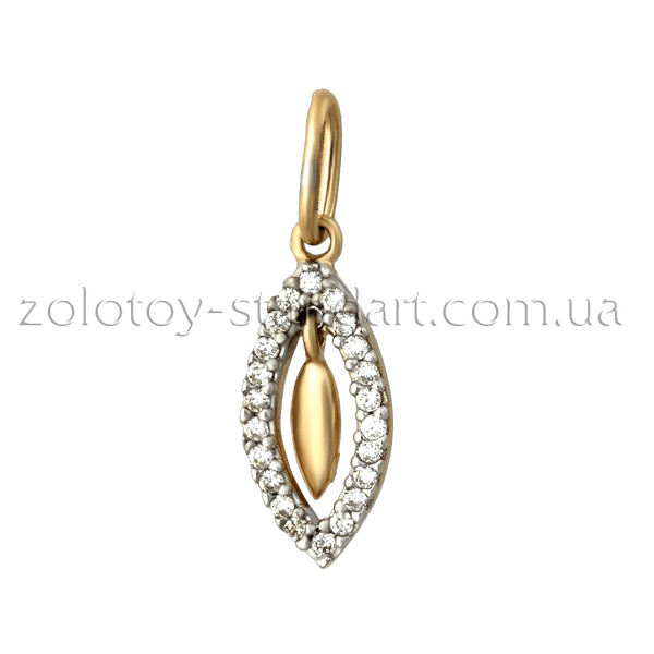 Золотой подвес 467109 детальное изображение ювелирного изделия Золотые кулоны с фианитом Золотой подвес 467109 детальное изображение ювелирного изделия Золотые кулоны с фианитом