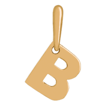 обзорное фото Золотой кулон буква В 023659  Подвески буквы из золота