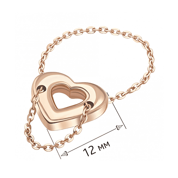 Золотое кольцо с регулируемым размером Сердце с вырезом купить Золотое кольцо с регулируемым размером Сердце с вырезом купить