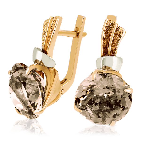 Золотые серьги с раухтопазом 023580 детальное изображение ювелирного изделия Золотые серьги с раухтопазом Золотые серьги с раухтопазом 023580 детальное изображение ювелирного изделия Золотые серьги с раухтопазом