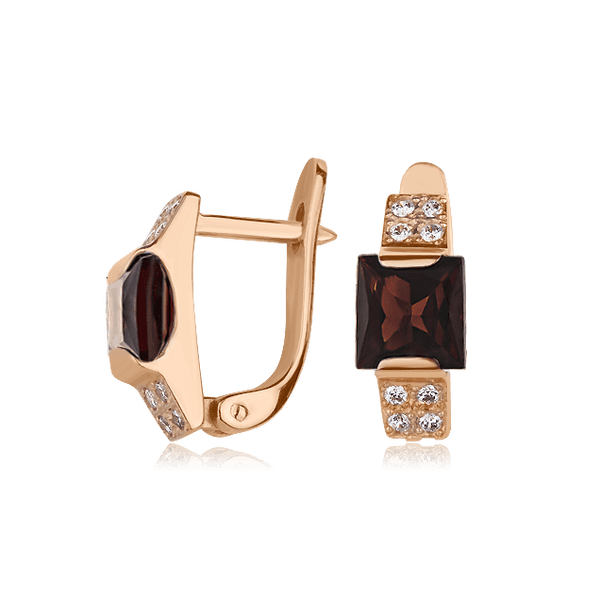 Золотые серьги с гранатом 543418 детальное изображение ювелирного изделия Золотые серьги с гранатом Золотые серьги с гранатом 543418 детальное изображение ювелирного изделия Золотые серьги с гранатом