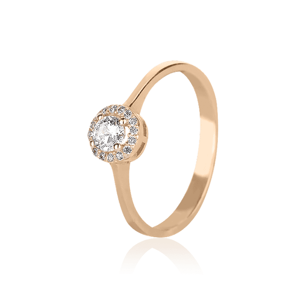 Золотое кольцо с фианитом 028218 детальное изображение ювелирного изделия Золотые кольца с фианитом Золотое кольцо с фианитом 028218 детальное изображение ювелирного изделия Золотые кольца с фианитом