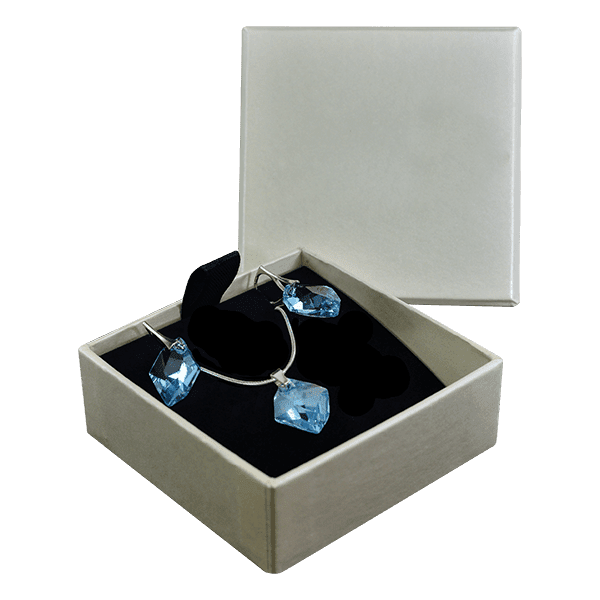 Серебряное колье Хрустальный аквамарин с Кристаллами Сваровски 025327 Серебряное колье Хрустальный аквамарин с Кристаллами Сваровски 025327