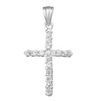 обзорное фото Серебряный крестик П1Ф/422  Серебряные подвески крестики