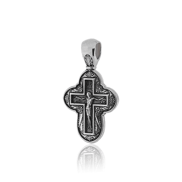 Серебряный нательный крестик с чернением 030608 детальное изображение ювелирного изделия Серебряные подвески крестики Серебряный нательный крестик с чернением 030608 детальное изображение ювелирного изделия Серебряные подвески крестики