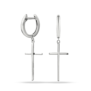 Серебряные крестики без вставок 038900 детальное изображение ювелирного изделия Серебряные серьги без вставок Серебряные крестики без вставок 038900 детальное изображение ювелирного изделия Серебряные серьги без вставок