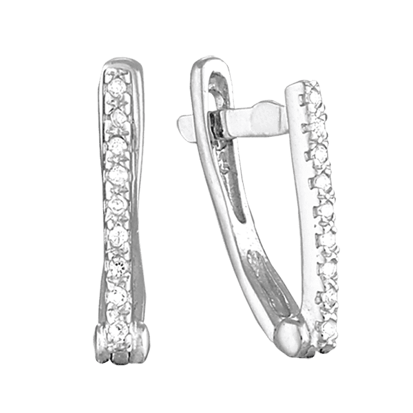 Серебряные серьги С2Ф/158 детальное изображение ювелирного изделия Серебряные серьги с камнями Серебряные серьги С2Ф/158 детальное изображение ювелирного изделия Серебряные серьги с камнями