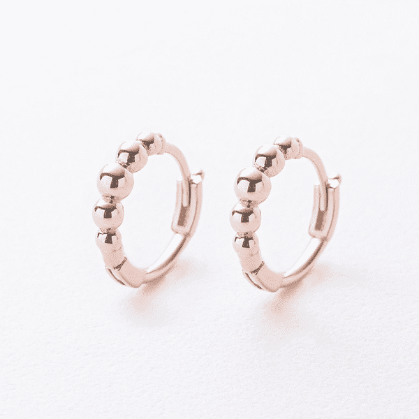 Золотые серьги-конго с шариками без вставок 040994 детальное изображение ювелирного изделия Золотые серьги без вставок