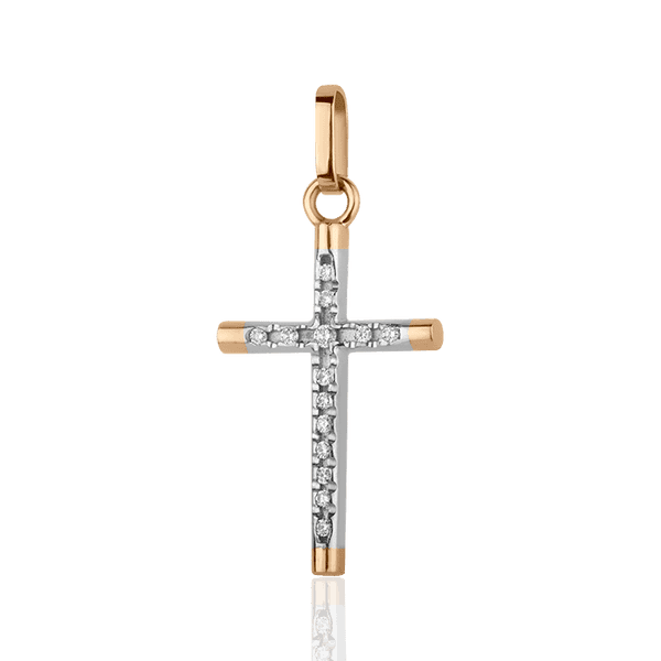 Декоративный золотой крестик с бриллиантами 028473 детальное изображение ювелирного изделия Золотые кулоны с бриллиантами Декоративный золотой крестик с бриллиантами 028473 детальное изображение ювелирного изделия Золотые кулоны с бриллиантами