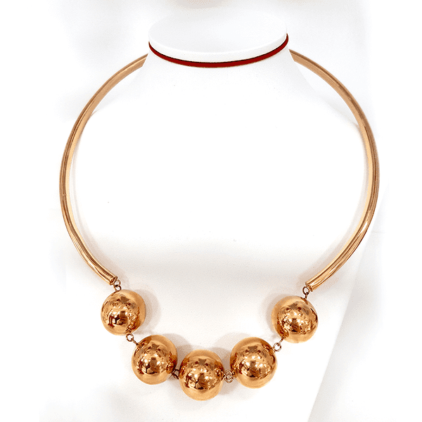 колье шарики в золоте колье шарики в золоте