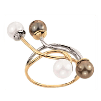 обзорное фото Кольцо с жемчугом 330248 Золотые кольца с жемчугом обзорное фото Кольцо с жемчугом 330248  Золотые кольца с жемчугом