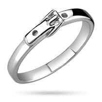 обзорное фото Серебряное кольцо "Ремень" без вставок 040226  Серебряные кольца без вставок