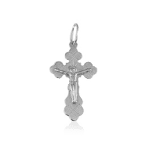 обзорное фото Серебряный крестик с распятием 037461  Серебряные подвески крестики