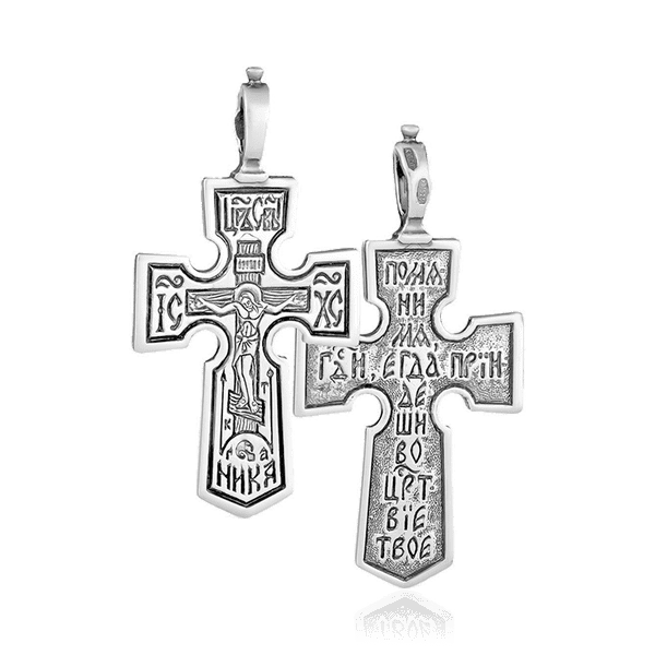 Крестик из серебра 925 пробы 037001 детальное изображение ювелирного изделия Серебряные подвески крестики Крестик из серебра 925 пробы 037001 детальное изображение ювелирного изделия Серебряные подвески крестики