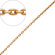 обзорное фото Золотая цепочка тонкая Якорное плетение 12645  Якорная цепочка золотая