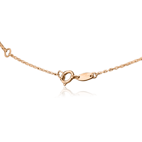 Золотое колье Love с сердечком без вставок 026546 купить Золотое колье Love с сердечком без вставок 026546 купить