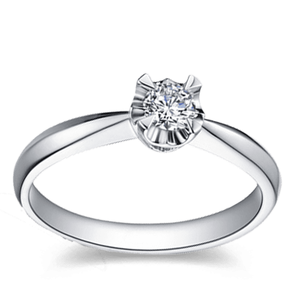 Помолвочное кольцо с бриллиантом. Фото