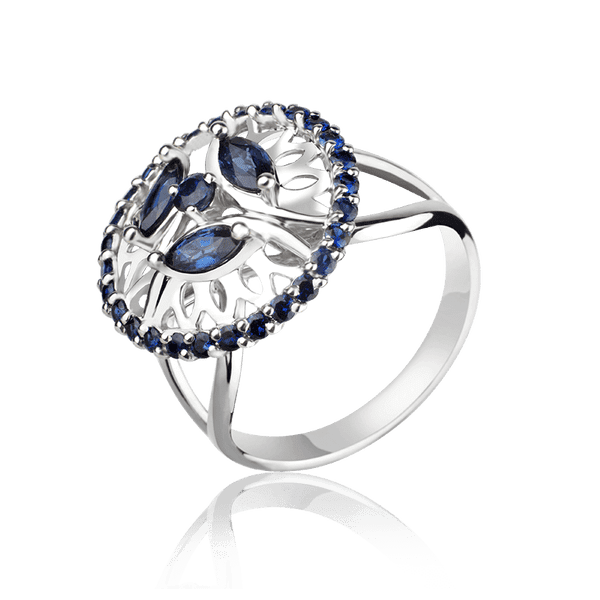 Золотое кольцо с сапфирами 1127/1 детальное изображение ювелирного изделия Золотые кольца с сапфиром Золотое кольцо с сапфирами 1127/1 детальное изображение ювелирного изделия Золотые кольца с сапфиром