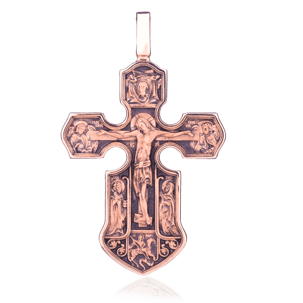 Православный крест с чернением 024644 детальное изображение ювелирного изделия Золотые крестики православные
