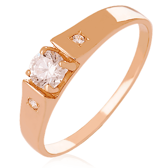 Золотое кольцо с цирконием 024015 детальное изображение ювелирного изделия Золотые кольца для помолвки с цирконием Золотое кольцо с цирконием 024015 детальное изображение ювелирного изделия Золотые кольца для помолвки с цирконием