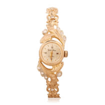 обзорное фото Часы золотые на руку женские с золотым браслетом 036315  Женские золотые часы