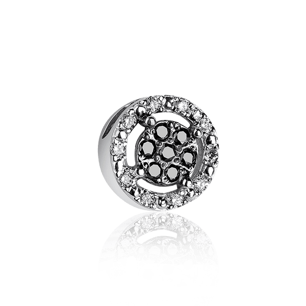 Золотой кулон с черными и белыми бриллиантами в виде цветка 036559 детальное изображение ювелирного изделия Золотые подвески Золотой кулон с черными и белыми бриллиантами в виде цветка 036559 детальное изображение ювелирного изделия Золотые подвески