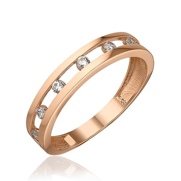 Золотое кольцо двойное с фианитами Амур 032573 детальное изображение ювелирного изделия Золотые кольца с фианитом Золотое кольцо двойное с фианитами Амур 032573 детальное изображение ювелирного изделия Золотые кольца с фианитом