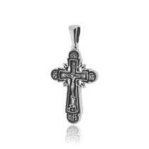 обзорное фото Серебряный крестик с Распятием 030626  Серебряные подвески крестики
