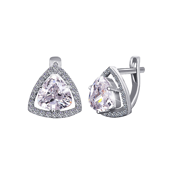 Серебряные серьги СК2Ф/409 детальное изображение ювелирного изделия Серебряные серьги с камнями