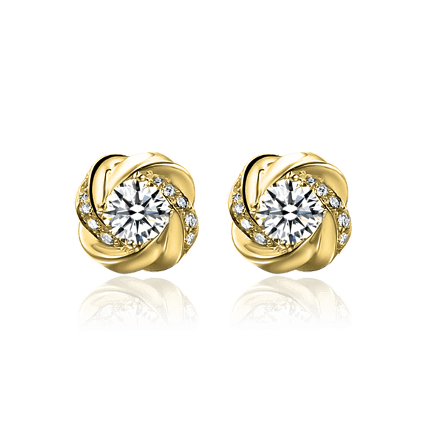 Серьги гвоздики из желтого золота с бриллиантами 029943 детальное изображение ювелирного изделия Золотые серьги Серьги гвоздики из желтого золота с бриллиантами 029943 детальное изображение ювелирного изделия Золотые серьги