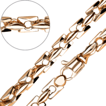 обзорное фото Золотой браслет на руку прочное плетение 032100  Золотые браслеты без камней