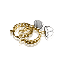 обзорное фото Золотые серьги без вставок 028357 Золотые серьги без вставок обзорное фото Золотые серьги без вставок 028357  Золотые серьги без вставок