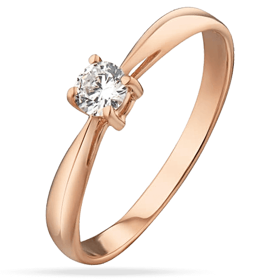 Золотое кольцо помолвочное с фианитом 036238 детальное изображение ювелирного изделия Золотые кольца Золотое кольцо помолвочное с фианитом 036238 детальное изображение ювелирного изделия Золотые кольца