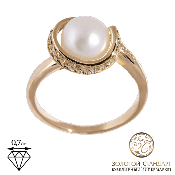 Золотое кольцо с жемчугом Золотое кольцо с жемчугом