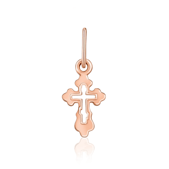 Золотой маленький крестик, красное золото 585 проба 027877 детальное изображение ювелирного изделия Детский золотой крестик Золотой маленький крестик, красное золото 585 проба 027877 детальное изображение ювелирного изделия Детский золотой крестик