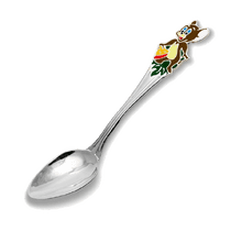 обзорное фото Серебряная детская ложка Мышка Джери с эмалью 031836 Серебряные детские ложечки обзорное фото Серебряная детская ложка Мышка Джери с эмалью 031836  Серебряные детские ложечки