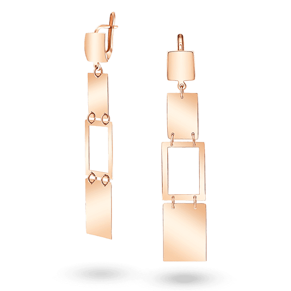 Золотые серьги подвески 029120 детальное изображение ювелирного изделия Золотые серьги без вставок Золотые серьги подвески 029120 детальное изображение ювелирного изделия Золотые серьги без вставок