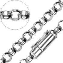 обзорное фото Литая цепочка из белого золота Ролло (Шопард) 031975  Полновесные золотые цепочки