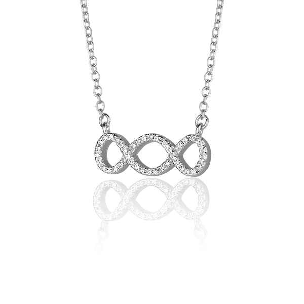 Серебряное колье Фантазия с фианитами 027403 детальное изображение ювелирного изделия Серебряные колье Серебряное колье Фантазия с фианитами 027403 детальное изображение ювелирного изделия Серебряные колье