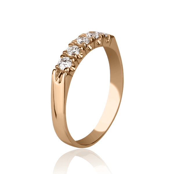 Кольцо в красном золоте с бриллиантами Кольцо в красном золоте с бриллиантами