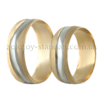 обзорное фото Золотое обручальное кольцо К10435  Классические обручальные кольца из золота